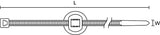 HellermannTyton 156-01693 | CABLE TIE W/FIR TREE 2 PIECES 202MM L 45MM MAX BUNDL GREY