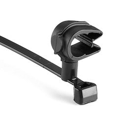 HellermannTyton 156-01722 | MOC Clip, 9 mm, Assembled to T50SMVC Swivel Tie, PA66HIRHSUV, Black, 1000/ctn