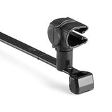 HellermannTyton 156-01774 | MOC Clip, 6 mm, Assembled to T50SMVC Swivel Tie, PA66HIRHSUV, Black, 1000/ctn