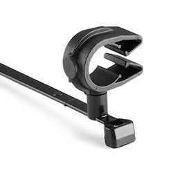 HellermannTyton 156-01777 | MOC Clip, 12 mm, Assembled to T50SMVC Swivel Tie, PA66HIRHSUV, Black, 1000/ctn