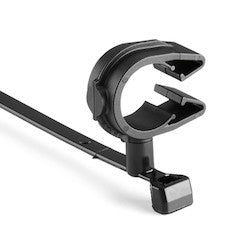 HellermannTyton 156-01778 | Moc Clip, 14 Mm, Assembled To T50Smvc Swivel Tie, Pa66Hirhsuv, Black, 1000/Ctn