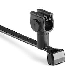 HellermannTyton 156-01782 | MOC Clip, 5 mm Transverse, Assembled to T50SMVC Swivel Tie, PA66HIRHSUV, Black, 1000/ctn