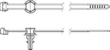 HellermannTyton 156-01807 | Blind Hole Mount Outside Serrated Tie 1/4" Thread/Non-Thread Hole, 6", 50lb, PA66HS, Black, 500/bag