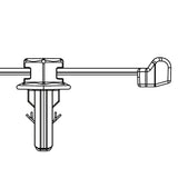 HellermannTyton 156-01807 | Blind Hole Mount Outside Serrated Tie 1/4" Thread/Non-Thread Hole, 6", 50lb, PA66HS, Black, 500/bag