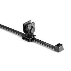 HellermannTyton 156-01813 | MOC Clip, 7 mm, Unassembled to T50R Tie, PA66HIRHSUV, Black, 1000/ctn