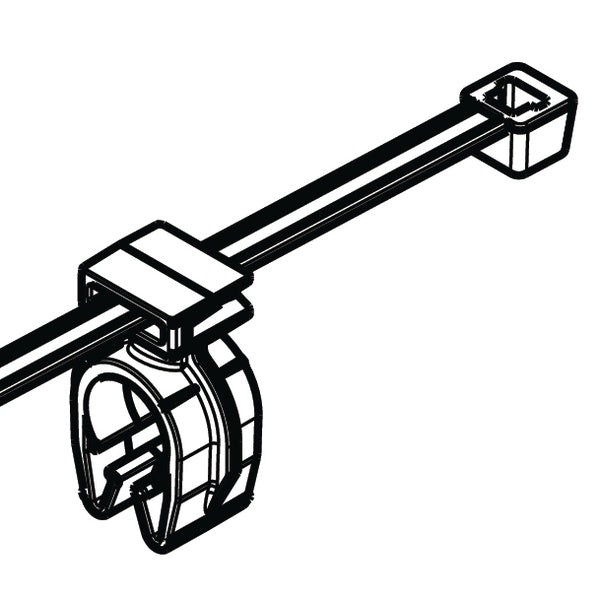 HellermannTyton 156-01815 | MOC Clip, 10 mm, Unassembled to T50R Tie, PA66HIRHSUV, Black, 1000/ctn