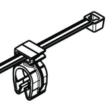 HellermannTyton 156-01815 | MOC Clip, 10 mm, Unassembled to T50R Tie, PA66HIRHSUV, Black, 1000/ctn