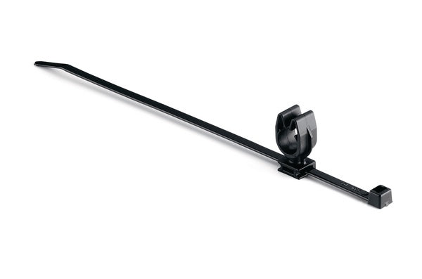 HellermannTyton 156-01815 | MOC Clip, 10 mm, Unassembled to T50R Tie, PA66HIRHSUV, Black, 1000/ctn