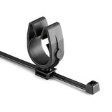 HellermannTyton 156-01819 | MOC Clip, 19 mm, Unassembled to T50R Tie, PA66HIRHSUV, Black, 1000/ctn
