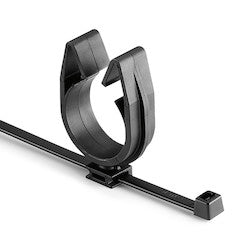 HellermannTyton 156-01821 | MOC Clip, 26 mm, Unassembled to T50R Tie, PA66HIRHSUV, Black, 1000/ctn