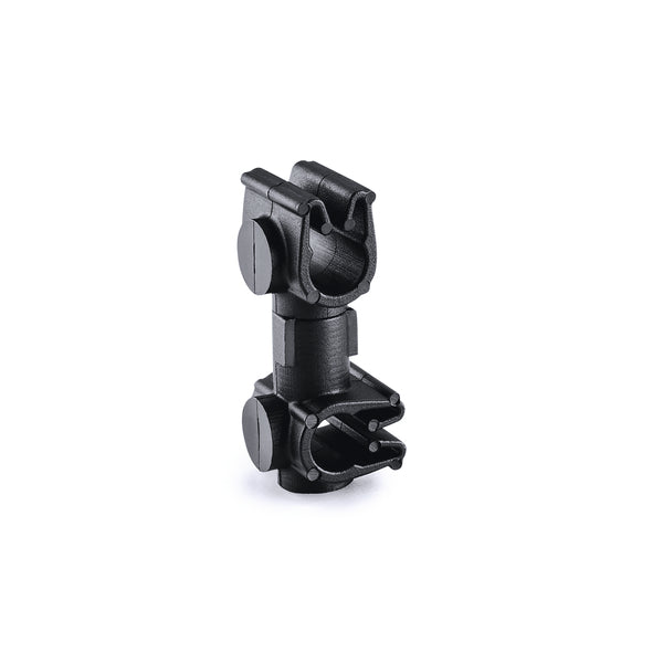 HellermannTyton 156-01924 | MOC Clip to MOC Clip Perpendicular, 5 mm, 5 mm Perpendicular, PA66HIRHSUV, Black, 1000/ctn