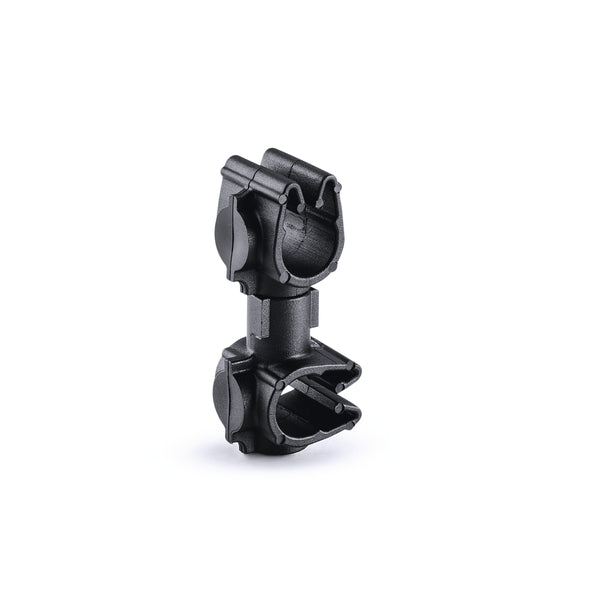 HellermannTyton 156-01949 | MOC Clip to MOC Clip Perpendicular, 6 mm, 6 mm Perpendicular, PA66HIRHSUV, Black, 1000/ctn