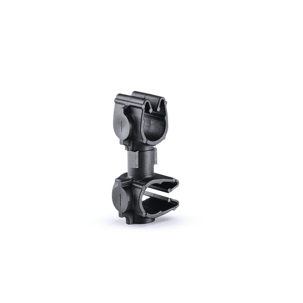 HellermannTyton 156-01973 | MOC Clip to MOC Clip Perpendicular, 7 mm, 6 mm Perpendicular, PA66HIRHSUV, Black, 1000/ctn
