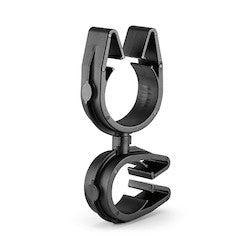 HellermannTyton 156-02184 | MOC Clip to MOC Clip Perpendicular, 22 mm, 19 mm Perpendicular, PA66HIRHSUV, Black, 1000/ctn