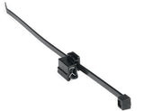 HellermannTyton 156-02224 | 2-Piece Cable Tie & Edge Clip, 8.0" Long, EC5B, 1-3 mm Panel, 50lb, PA66HIRHSUV/PA66HIRHSUVR5, Bk, 100/pkg