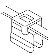 HellermannTyton 156-02228 | 2-Piece Cable Tie & Edge Clip, 8.0" Long, EC4B, 1-3 mm Panel, 50lb, PA66HIRHSUV/PA66HIRHSUVR5, Bk, 100/pkg