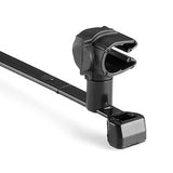 HellermannTyton 156-02240 | MOC Clip, 6 mm, Assembled to T50SVC Swivel Tie, PA66HIRHSUV, Black, 1000/ctn