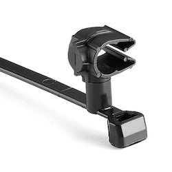 HellermannTyton 156-02241 | MOC Clip, 7 mm, Assembled to T50SVC Swivel Tie, PA66HIRHSUV, Black, 1000/ctn