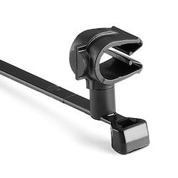 HellermannTyton 156-02242 | MOC Clip, 8 mm, Assembled to T50SVC Swivel Tie, PA66HIRHSUV, Black, 1000/ctn