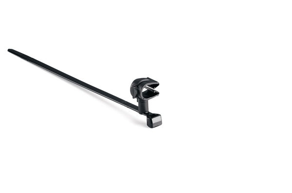 HellermannTyton 156-02242 | MOC Clip, 8 mm, Assembled to T50SVC Swivel Tie, PA66HIRHSUV, Black, 1000/ctn