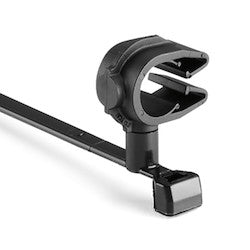 HellermannTyton 156-02244 | MOC Clip, 10 mm, Assembled to T50SVC Swivel Tie, PA66HIRHSUV, Black, 1000/ctn