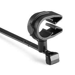 HellermannTyton 156-02245 | MOC Clip, 12 mm, Assembled to T50SVC Swivel Tie, PA66HIRHSUV, Black, 1000/ctn