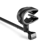 HellermannTyton 156-02245 | MOC Clip, 12 mm, Assembled to T50SVC Swivel Tie, PA66HIRHSUV, Black, 1000/ctn