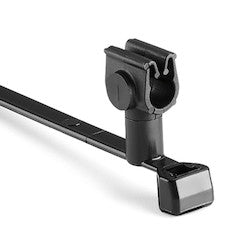 HellermannTyton 156-02249 | MOC Clip, 5 mm Transverse, Assembled to T50SVC Swivel Tie, PA66HIRHSUV, Black, 1000/ctn