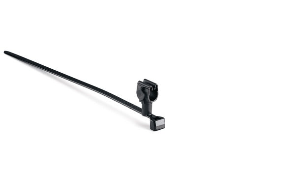 HellermannTyton 156-02250 | MOC Clip, 6 mm Transverse, Assembled to T50SVC Swivel Tie, PA66HIRHSUV, Black, 1000/ctn