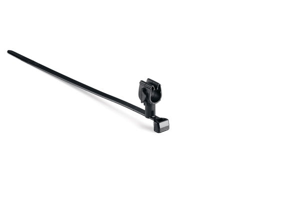 HellermannTyton 156-02251 | MOC Clip, 7 mm Transverse, Assembled to T50SVC Swivel Tie, PA66HIRHSUV, Black, 1000/ctn