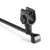 HellermannTyton 156-02253 | MOC Clip, 9 mm Transverse, Assembled to T50SVC Swivel Tie, PA66HIRHSUV, Black, 1000/ctn