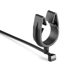 HellermannTyton 156-02260 | MOC Clip, 26 mm Transverse, Assembled to T50SVC Swivel Tie, PA66HIRHSUV, Black, 1000/ctn