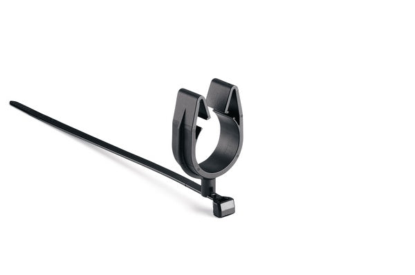 HellermannTyton 156-02260 | MOC Clip, 26 mm Transverse, Assembled to T50SVC Swivel Tie, PA66HIRHSUV, Black, 1000/ctn