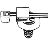 HellermannTyton 156-02273 | 2-Piece Cable Tie/Oval Fir Tree Mount, 5mm Offset, 4x Oval Hole FT, PA66HIRHSUV, Black, 3000/ctn