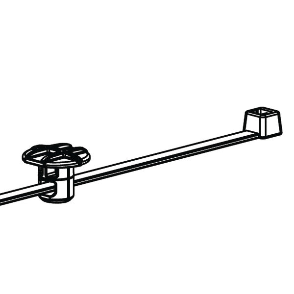 HellermannTyton 156-02513 | Cable Tie with Button Mount, 0.35" Hole Dia, 0.12" Max Panel, 0.07" Max Tie Width, PA66HIRHSUV, Blk, 1000/pkg