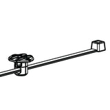 HellermannTyton 156-02513 | Cable Tie with Button Mount, 0.35" Hole Dia, 0.12" Max Panel, 0.07" Max Tie Width, PA66HIRHSUV, Blk, 1000/pkg