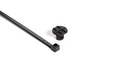 HellermannTyton 156-02513 | Cable Tie with Button Mount, 0.35" Hole Dia, 0.12" Max Panel, 0.07" Max Tie Width, PA66HIRHSUV, Blk, 1000/pkg