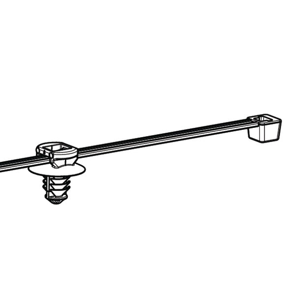 HellermannTyton 156-02517 | 2-Piece Cable Tie/Fir Tree Mount, 8.0"L, .024"-.138" Panel Thickness", PA66HIRHSUV, Black, 5,000/ctn
