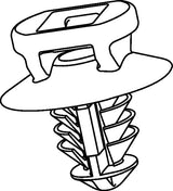 HellermannTyton 156-02517 | 2-Piece Cable Tie/Fir Tree Mount, 8.0"L, .024"-.138" Panel Thickness", PA66HIRHSUV, Black, 5,000/ctn
