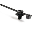 HellermannTyton 156-02517 | 2-Piece Cable Tie/Fir Tree Mount, 8.0"L, .024"-.138" Panel Thickness", PA66HIRHSUV, Black, 5,000/ctn