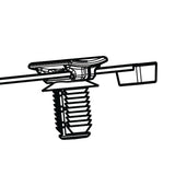 HellermannTyton 156-02592 | 2-Piece Cable Tie/Fir Tree Mount, Unassembled Set, 15.2"L, 12mm Mounting Hole, PA46, Gray, 1000/ctn
