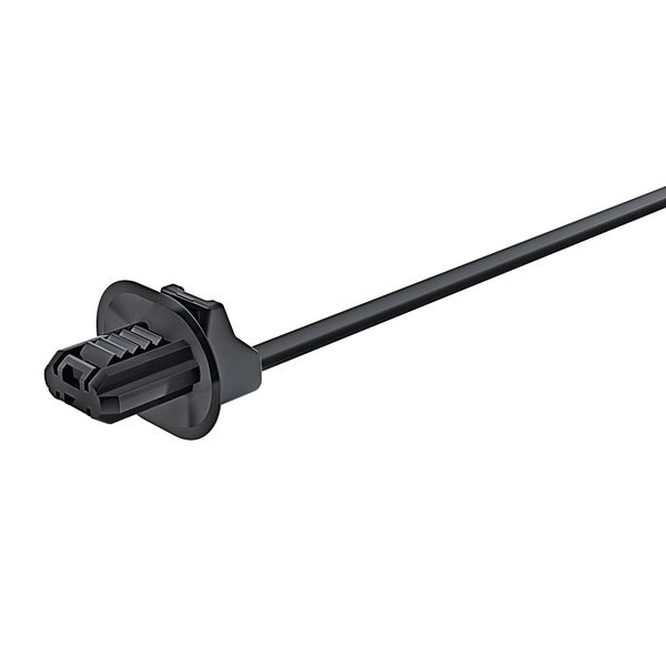 HellermannTyton 157-00014 | 1-Piece Cable Tie/Fir Tree Mount with Disc, 6.5"L, 6.2 - 12.2 mm, PA66HS, Black, 500/pkg