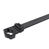 HellermannTyton 157-00035 | Wide Strap Cable Tie With 8Mm Stud Mount, 12.7" Long, 0.5" Wide, Pa66Hirhsuv, Black, 300/Bg