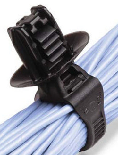 HellermannTyton 157-00054 | 1-Pc Cable Tie/Fir Tree Mount With Disc, 8.5"L, 7–12 Mm Mounting Hole, Pa66Hs, Black, 500/Pkg