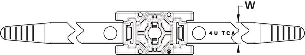HellermannTyton 157-00060 | Stand Off Dual Clamp Tie, 26.10" Long, .31" Stud Dia, PA66HIRHSUV, Black, 250/pkg
