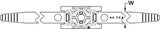 HellermannTyton 157-00060 | Stand Off Dual Clamp Tie, 26.10" Long, .31" Stud Dia, PA66HIRHSUV, Black, 250/pkg