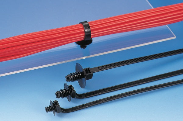 HellermannTyton 157-00068 | 1-Pc Cable Tie/Fir Tree Mount, 6.7" Long, Mounting Hole Diameter 0.24" - 0.26", Pa66, Gray, 500/Pkg