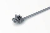 HellermannTyton 157-00069 | 1-Piece Cable Tie/Fir Tree Mount with Disc, 6.5"L, 6.2 - 12.2 mm, PA46, Grey, 1000/bag