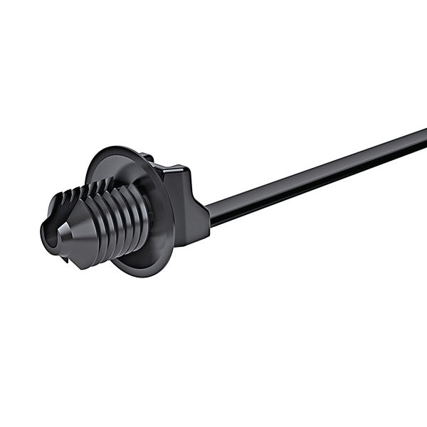 HellermannTyton 157-00072 | 1-Pc Cable Tie/Fir Tree Mount, 6.4"L, 0.3" - 0.33" Hole Dia, Pa66Hs, Black, 1000/Pkg
