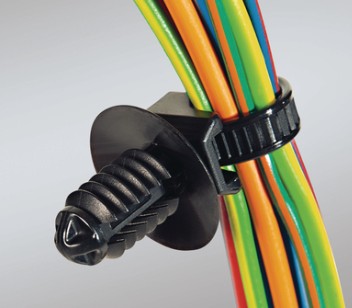 HellermannTyton 157-00081 | Fixing Tie for Hole Round Outside Serrated 1.6-30.0 mm